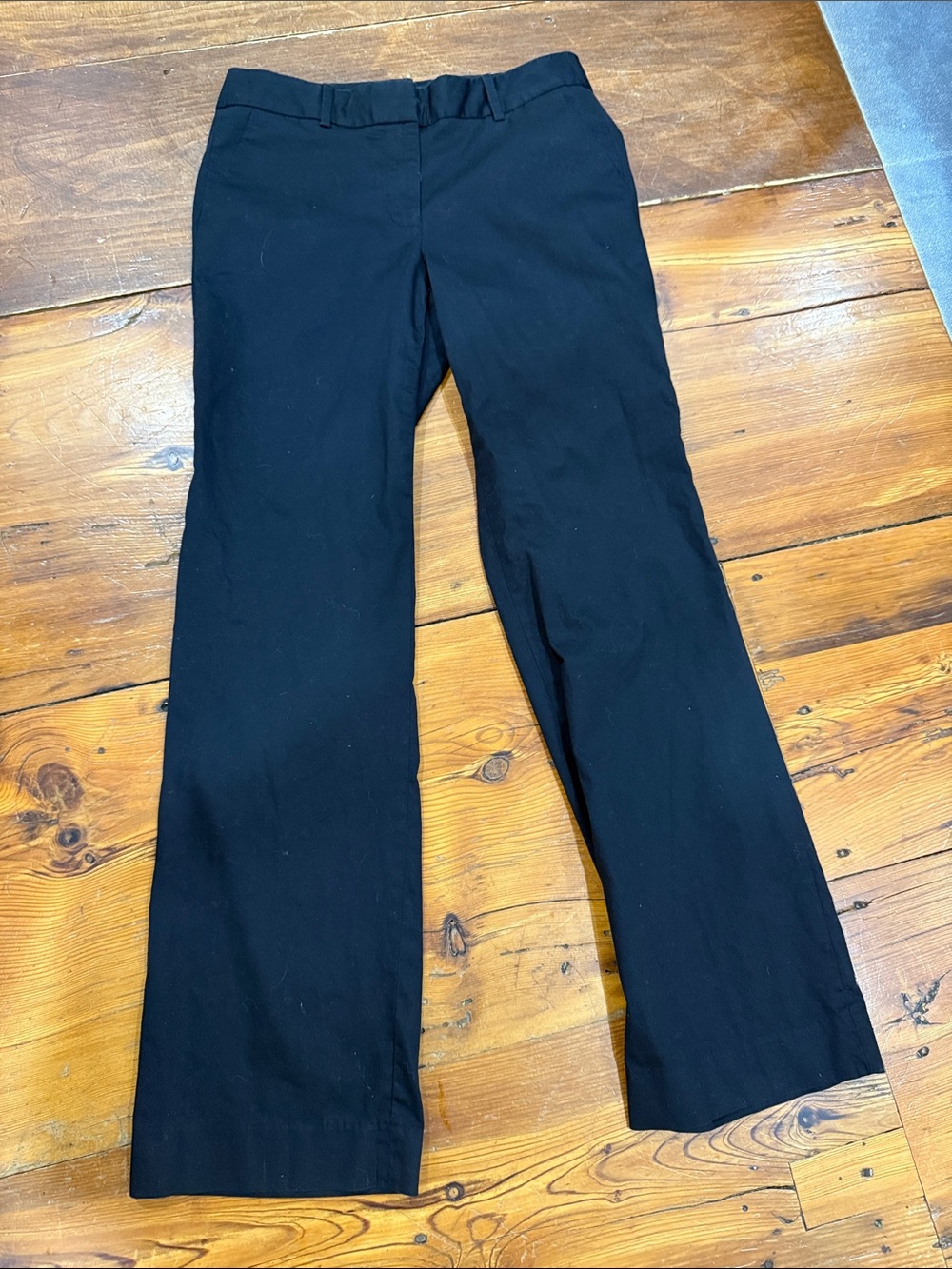 J. Crew Black Women’s Stretch Dress Pants — Straight-Leg Flat Size 6